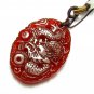 good luck genuine Natural Red agate / Carnelian Carved sacred Dragon Pendant charm / necklace charm