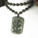 Chinese Natural Green Dragon Jadeite Jade Pendant charm - 2012 Dragon Years
