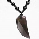 Natural ice Obsidian  stone Wolf  tooth-like thing pendants