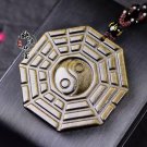 Natural Gold Obsidian stone The eight trigrams charm pendant