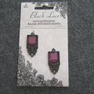 Plum Lace Earring Pendants