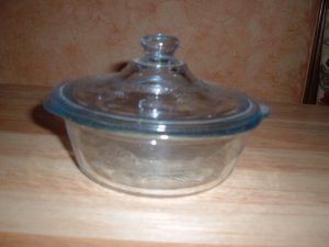 Fire King casserole blue sapphire