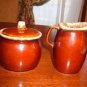 Hull Sugar Bowl and Creamer