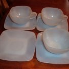 Fire King Azurite Square Cup Sets