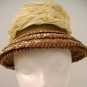 Vintage Hat Straw Sheer Cream