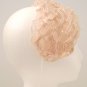Vintage Headpiece/ Hat Pink Ribbon Lace