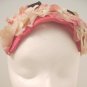 Vintage Headpiece/ Hat Pink Flowers