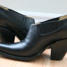CUSTOM SQUARE  THOE BLACK SHOE   HELLS 4 INCHES