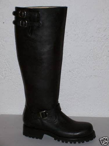 CUSTOM ENGINEER BOOTS, HEAVY THICK LEATHER 18 inch tall