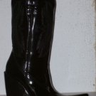 PATENT LEATHER cowboy boots MEN # 8  HIGH  5" HEELS