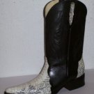 CUSTOM COWBOY BOOTS TRIAD STYLE PYTHON PRINT LEATHER