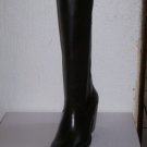 ROUND TOE BLACK MEN SZ 9 COWBOY BOOT 16" WITH ZIPPER