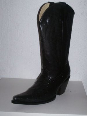COWBOY BOOTS OSTRICH DESIGN LEATHER men SZ 11.5 NEW