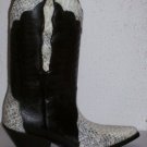 cowboy boot TRIAD WHITE PYTHON DESIGN AND BLACK  MEN 10