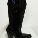 Extreme  5 inch heels shinny patent leather cowboy boots snip toe new release...