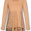 Peace and Love Patchwork Blouse