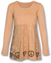 Peace and Love Patchwork Blouse