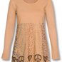 Peace and Love Patchwork Blouse