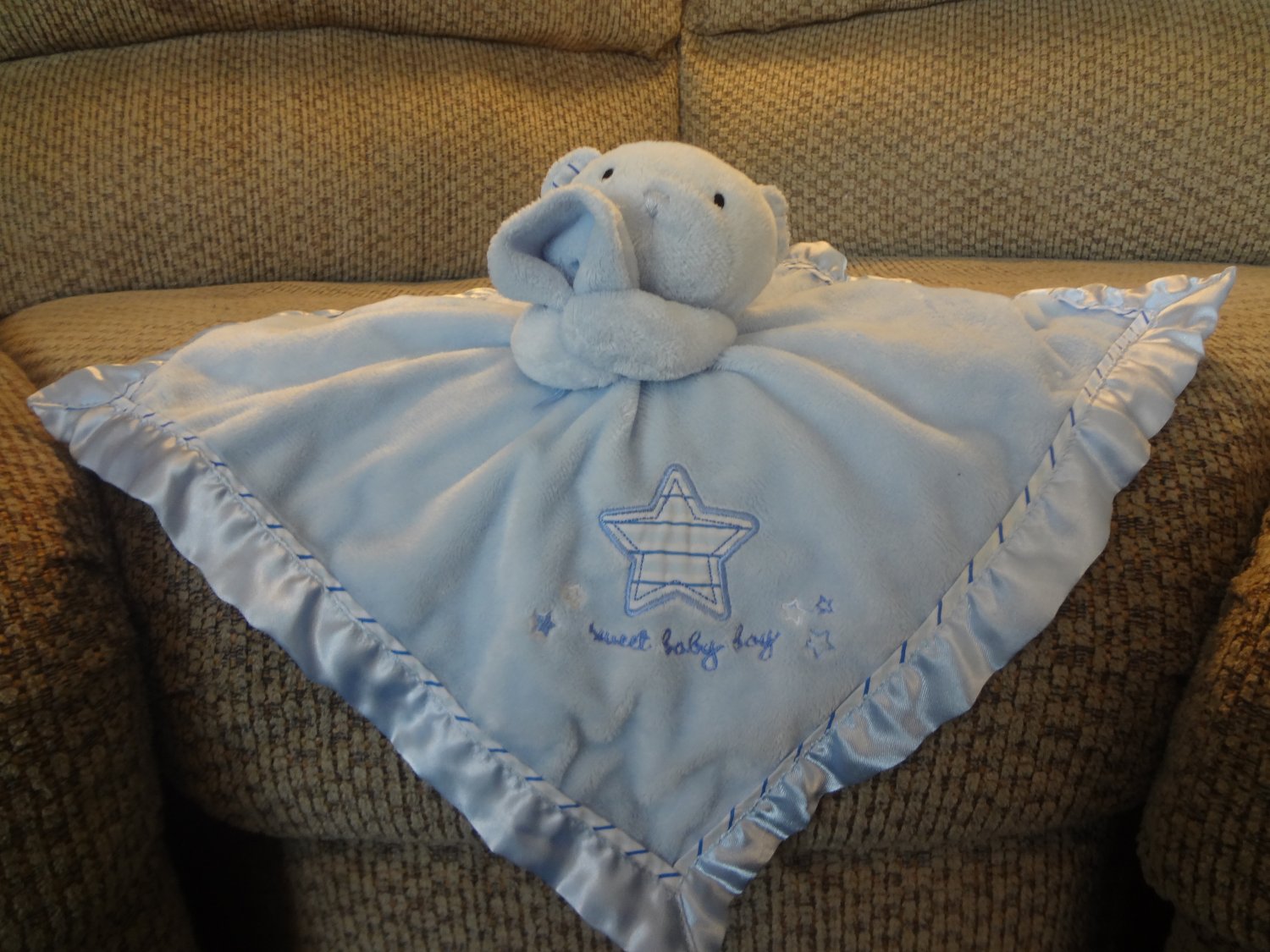 carter's teddy bear security blanket