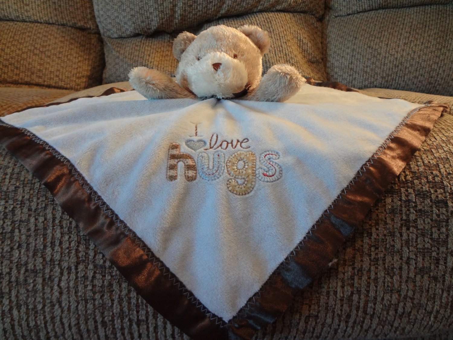 carter's teddy bear security blanket