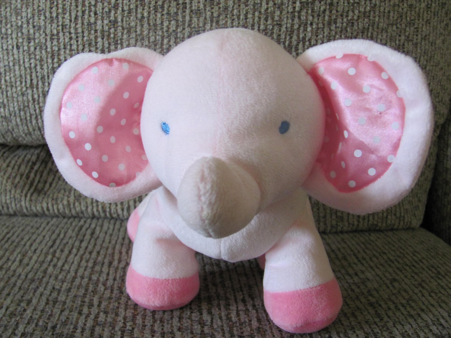 Babies R Us Toys R Us Pink Elephant Polka Dot Satin Ears Striped Bow ...