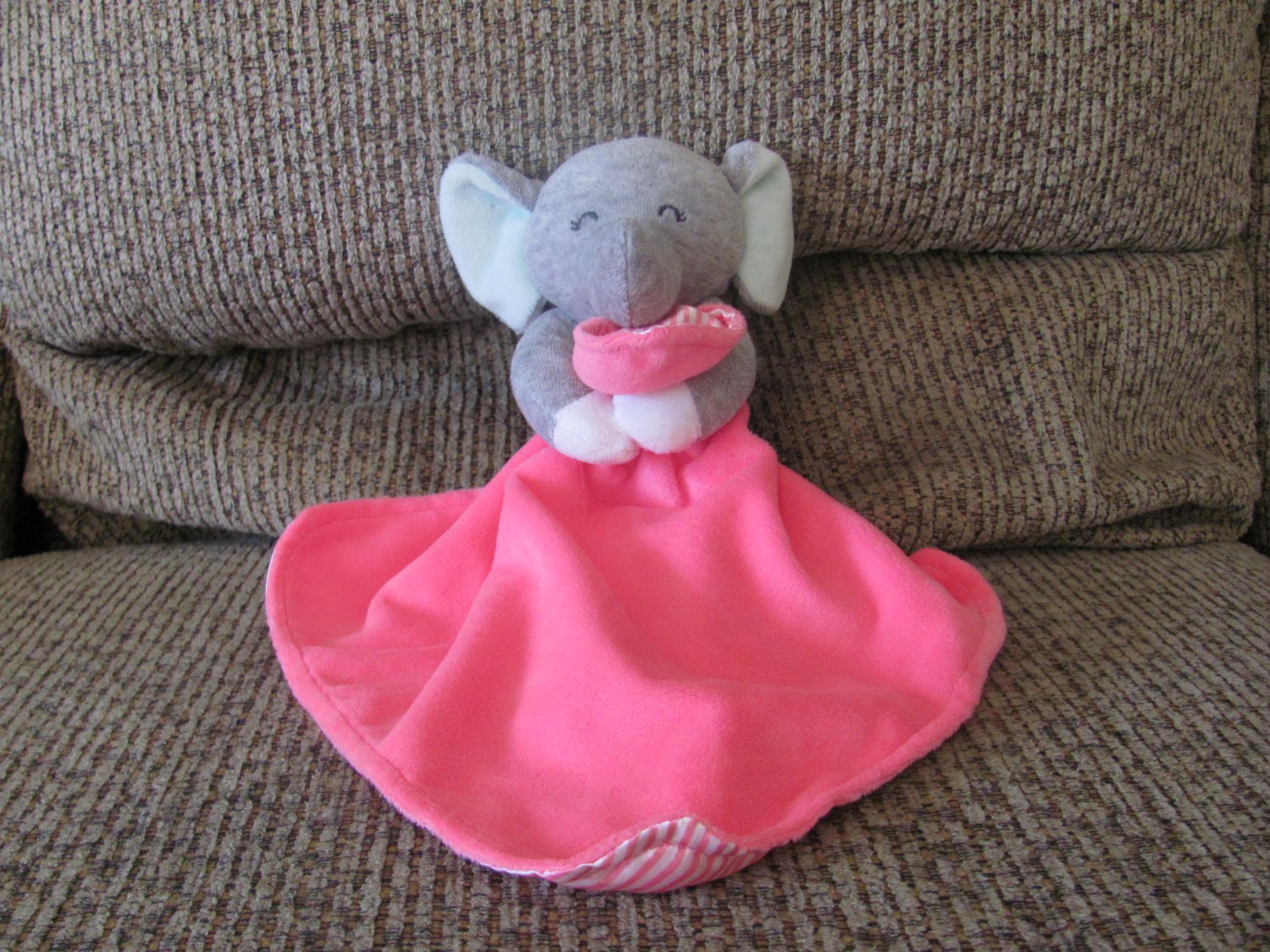 elephant plush security blanket