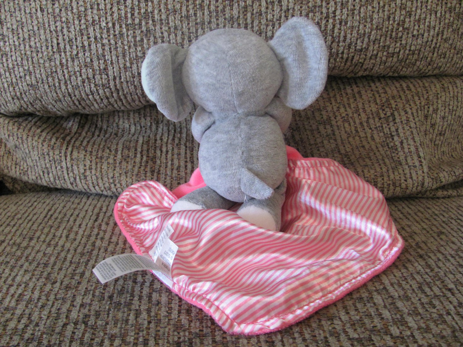 carter's elephant plush security blanket