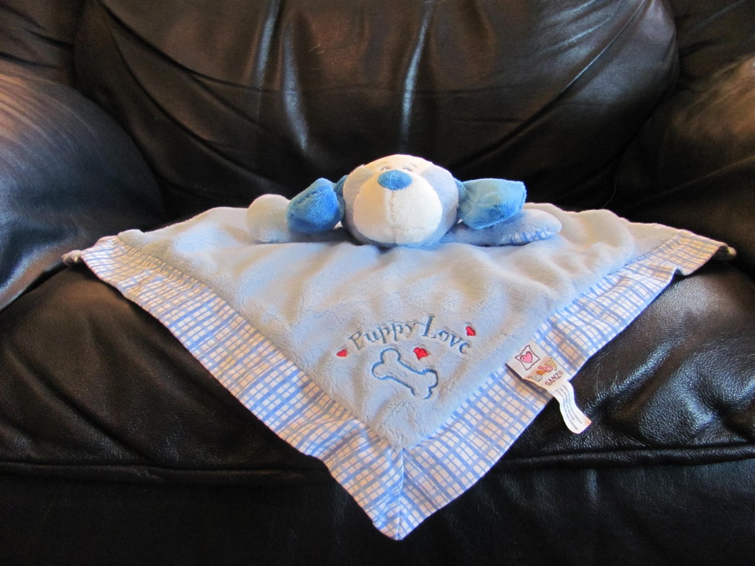 blue dog lovey blanket