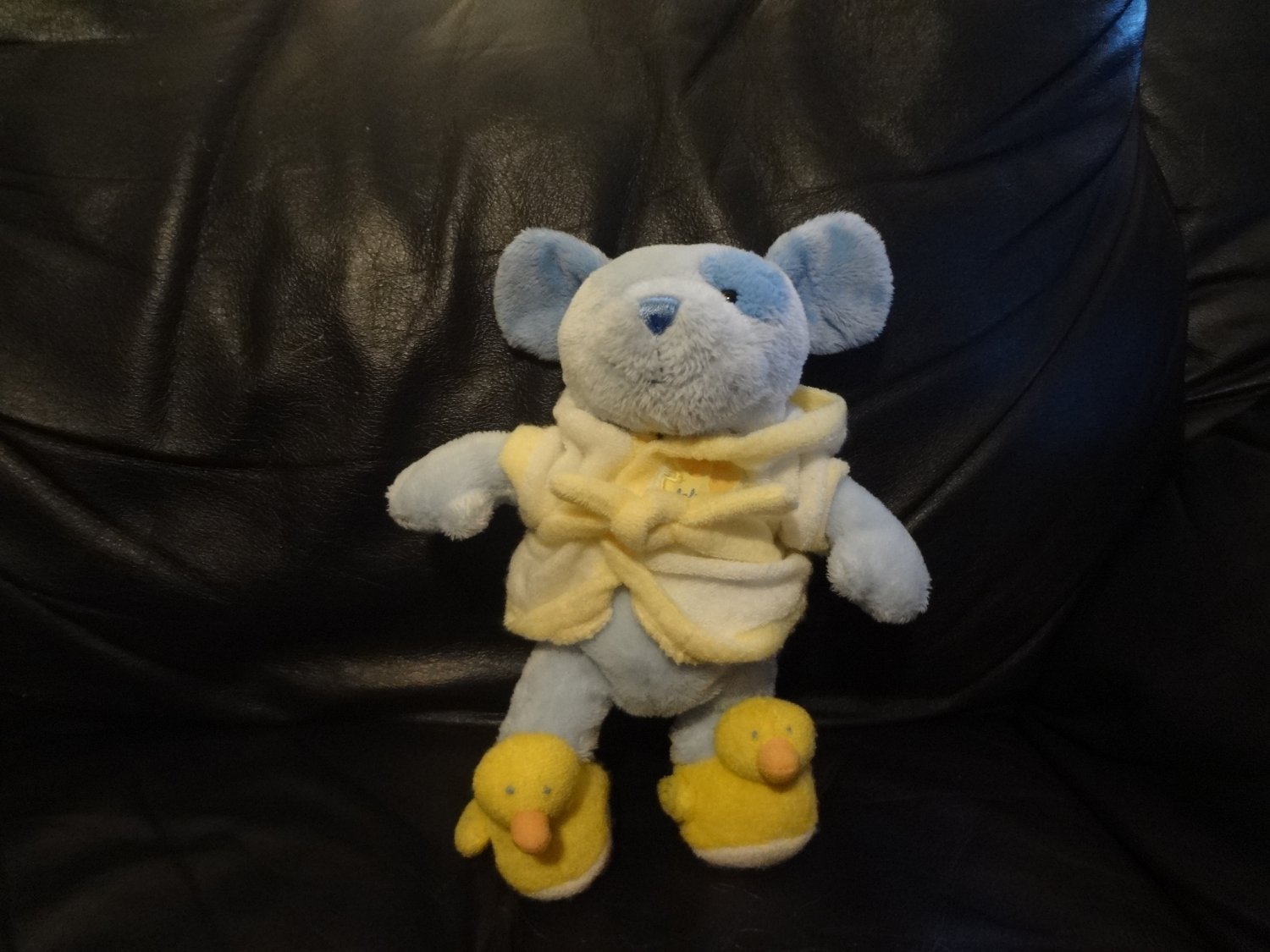 Carters Just One Year Blue Puppy Bathrobe Slippers Baby Cuddles Puppy