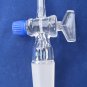 Straight vaccum adapter with glass stopcock, 24/40