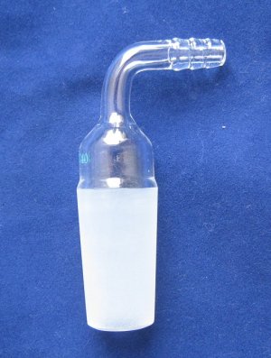 90&Acirc;&deg;bend vacuum/inert gas adapter with 24/40 joint