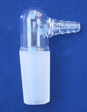 90&Acirc;&deg;bend vacuum adapter with hose, 24/40 joint