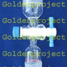 Flow control lab glass adapter 24/40, 2mm PTFE stopcock