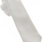 Mens Casual solid Gray skinny necktie tie - US SELLER
