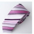 Men's Purple Stripe 2'' Skinny Necktie Tie - US SELLER