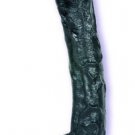 Huge Black rubber 15 x 7 7/8 dildo with suction cup.