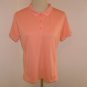 Columbia Peach Orange Pullover Polo Shirt Sz M 8 10