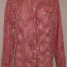 Facconable Red White Checkered Shirt Size Medium M