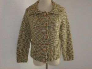 Chico's Wool Blend Jacket Sweater Cardigan Sz 2 12 14