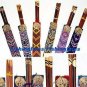 Chinese Style Hardwood Chopsticks with Wood Inlays in Silk Cases - FREE SHIPPING WORLDWIDE