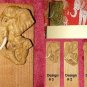 UNIQUE HANDCRAFTED TEAK BOOKMARK BULL ELEPHANTS #3 - FREE SHIPPING WORLDWIDE
