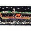 THAI SILK Large Silkscreen  Wall Hanging ROYAL BARGE #8 – FREE Shipping WORLDWIDE
