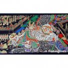 THAI SILK Large Silkscreen  Wall Hanging GRAND PALACE KHON DEMON #6 – FREE Shipping WORLDWIDE