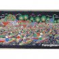THAI SILK Large Silkscreen  Wall Hanging SIAM FLOATING MARKET #2 – FREE Shipping WORLDWIDE