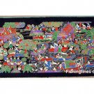 THAI SILK Large Silkscreen Wall Hanging LIFE at the RIVER #1 – FREE Shipping WORLDWIDE