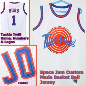 for a Bugs Bunny Space Jam Custom Jersey White #1 Mens Size Medium