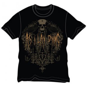 As I Lay Dying Crows Slim Fit T-Shirt Size XL