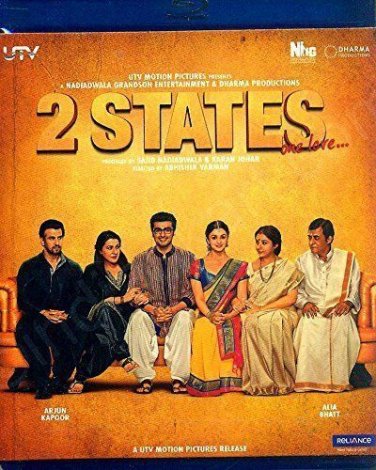2 STATES Blu-Ray (Bollywood Hindi Film) Arjun Kapoor, Aia Bhatt