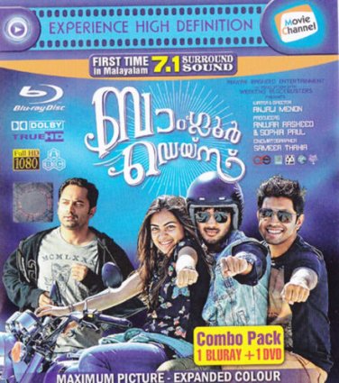 Bangalore Days Malayalam Blu Ray - Dulquer Salmaan,Fahadh Faasil (Anjali Menon)