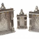 Mini 3 piece set Silver Pooja Mandir - 3 Piece Set